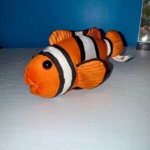 Wildlife Artists Clownfish Plush 7” Ocean Fish Stuffed Animal EUC